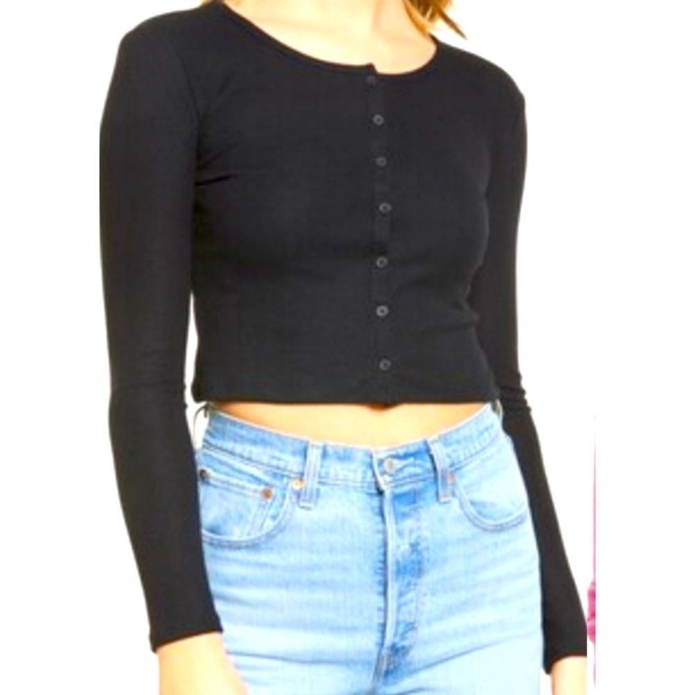 Nordstrom Gray Cropped Button Down Sz Junior XL